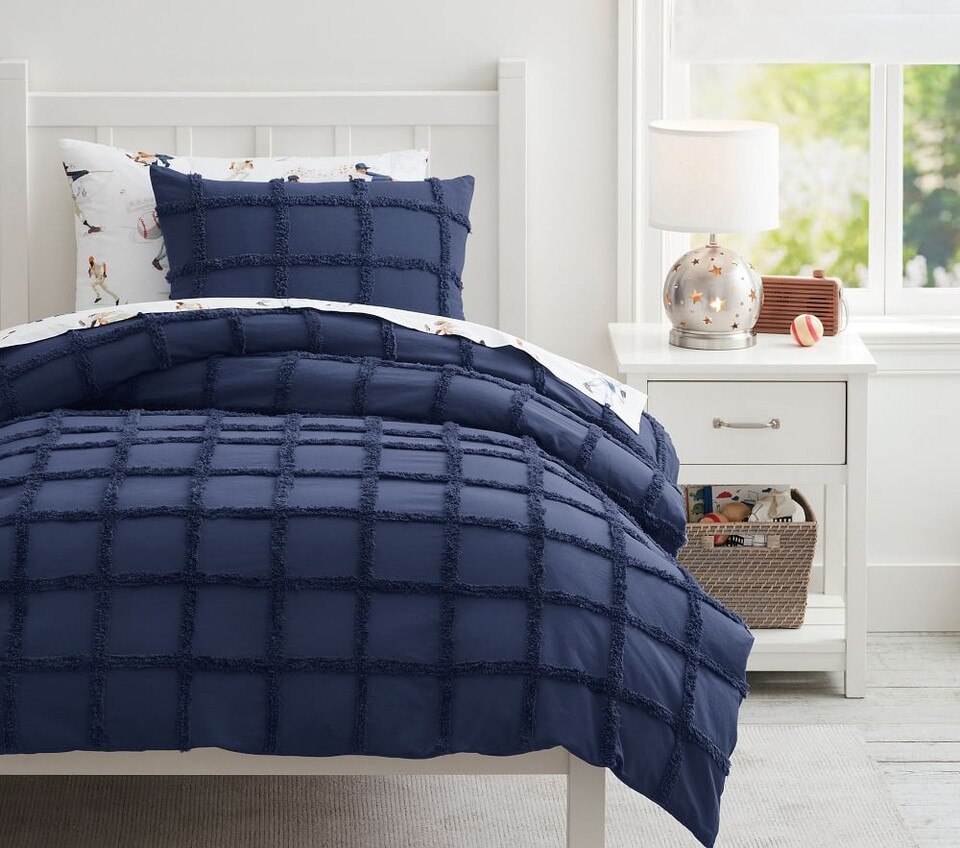 Reese Candlewick Texture Organic Duvet Cover & Shams Pottery Barn Kids UK